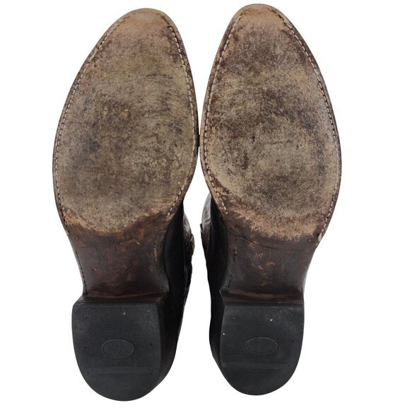 Lucchese 1883 Exotic Caiman Crocodile Inlay Cowboy Boots Mens 10D Brown Western - Picture 4 of 15